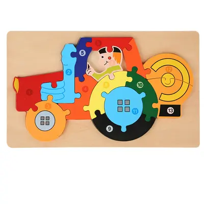 Wooden puzzle toy, shape matching, early education - 12