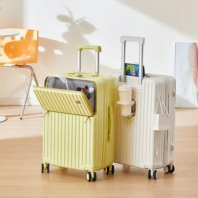 20-Inch Front-Opening Suitcase, Spinner Wheels, Combination Lock - 5