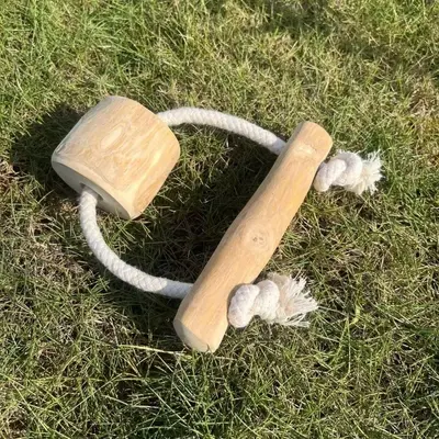 Natural Coffee Wood Dog Chew Stick, Durable, Boredom-Relief Toy for Puppies and Dogs - 12