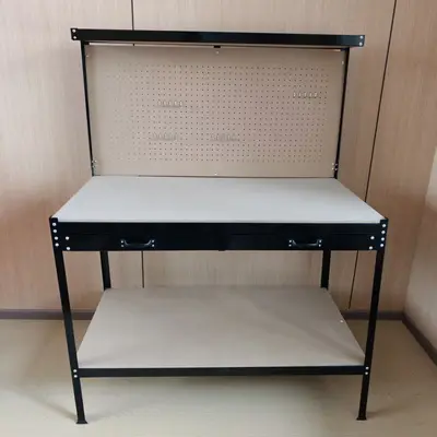 Industrial Multifunctional Workbench with Thick Steel Frame