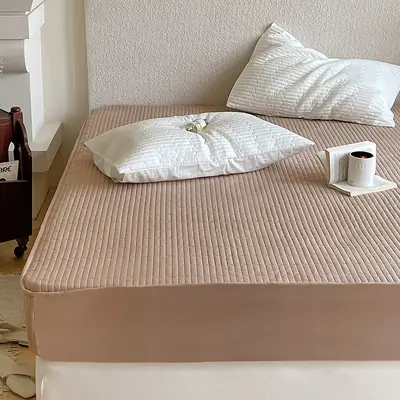 Washable Thick Quilted Cotton Mattress Protector Single - 12
