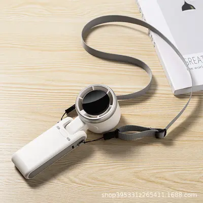 607 Turbo Mini-Handventilator, USB-Akku, Digitalanzeige, Halsventilator - 5
