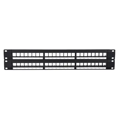 24 and 48 Port Unshielded 19-Inch 1U-2U Network Overhead Patch Panel Empty Rack Module - 8
