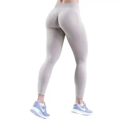 Quick-Dry Matte Ribbed Running Tights, Seamless Women's Yoga Leggings - 5