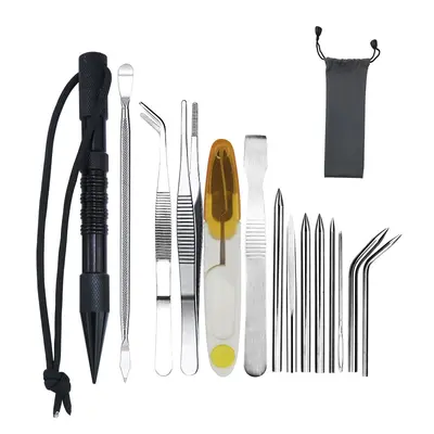 Marlinspike Set with Paracord Needle, Stainless Steel DIY Weaving Needle