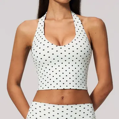 Yoga sports set deep V neck elastic patterned design - 8