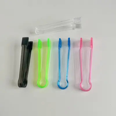 Fabrika çıkışlı toptan plastik buz klipsleri, dişli kaymaz gıda klipsleri, gıda sınıfı PS malzemeden akrilik şeffaf buz klipsleri