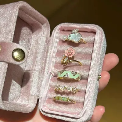 Emaille-Schmetterlingsring für Frauen, verstellbar, bunte Ausführung - 4