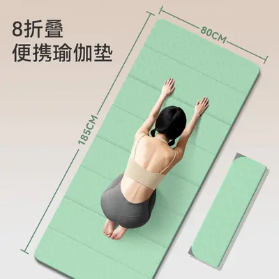 Folding TPE Yoga Mat, Thickened, Non-Slip, Soundproof, Large Size - 2