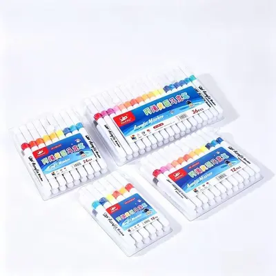 In-Stock Acrylic Marker Set Stackable Color Children's Drawing and Doodling Acrylic Marker Bag Factory Direct Supply