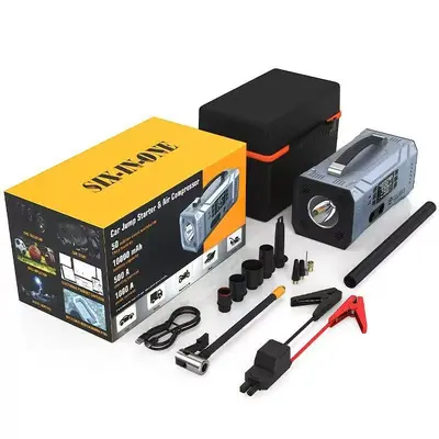 12/24V Truck Jump Starter with USB, Reverse Polarity Protection, LED Light - 6