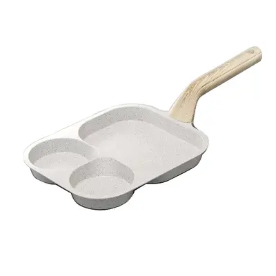Four-Hole Heart-Shaped Non-Stick Breakfast Pan, Aluminum Alloy - 12