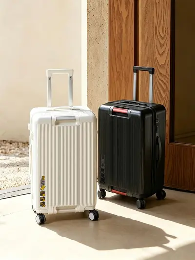 Large Capacity Hard Shell Trolley Suitcase with Combination Lock - 4