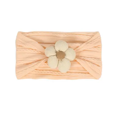 Children's Nylon Headband with Flower and Jacquard, High Elastic - 10