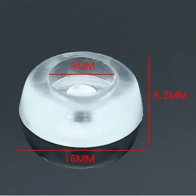Halbrunde Kunststoff-Antirutsch-Möbelgleiter, transparentes PVC - 8