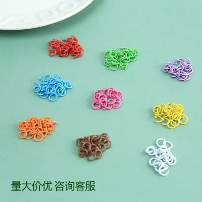 Bunte Zinklegierungs-Biegeringe 10mm und 8mm offen für DIY-Schmuck