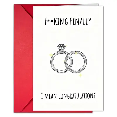 Large Wedding Greeting Card Set with Envelopes and Handwritten Blessings