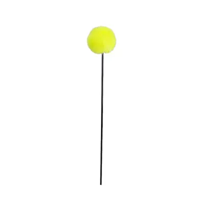 Rabbit Fur Cat Toy with Fur Ball and Teaser Wand - 5