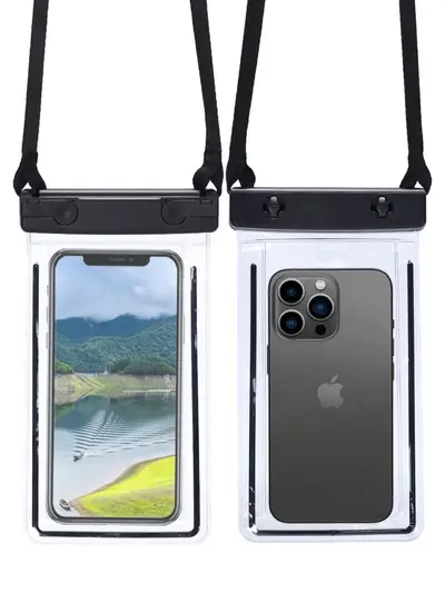 Waterproof phone bag, crystal clear, neck lanyard, anti-loss design