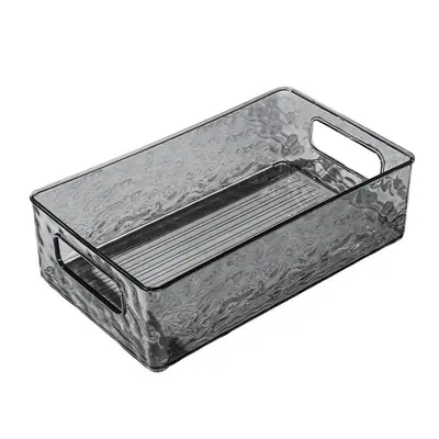 Acrylic cosmetics basket glacier pattern, stackable transparent - 6
