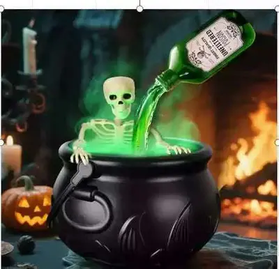 Halloween Floating Bottle and Diffuser Black Witch Bowl - 9