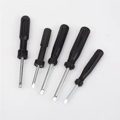 Dual-head screwdriver, Phillips and slotted, black handle