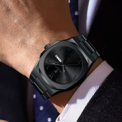 Men's quartz watch, waterproof, dual calendar - 4