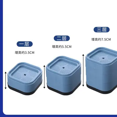 Washing machine feet pads, vibration dampening, height adjust - 7