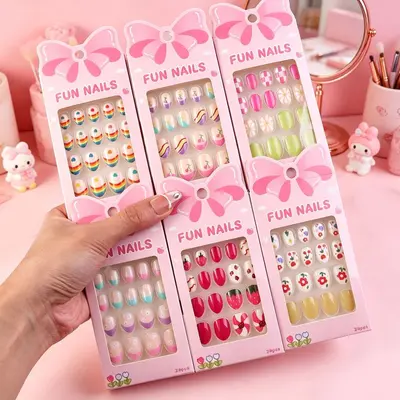 Kinder-Steckfingernägel, 24 Stück, Spielzeug-Nagelset