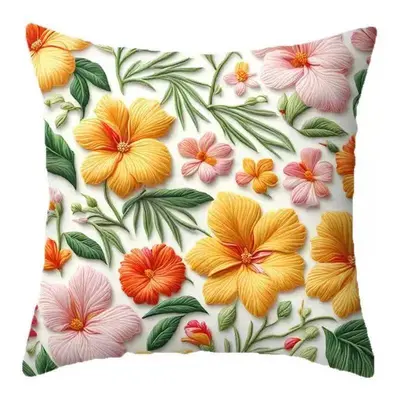 Grenzüberschreitender Frühlings- und Sommersonnenblumen-Kissenbezug mit Steppung, Sofa-Sonnenblumen-Dekokissen, neues Wohnzimmer-Plüsch-Kissen, Sonne - 11