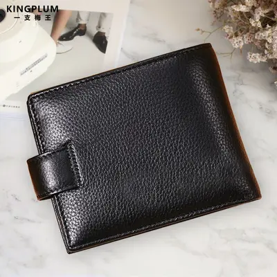 Genuine Leather Men's Wallet, Full-Grain Cowhide, Multi-Card Slots - 4