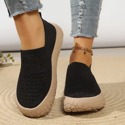 Damen-Freizeitschuhe mit dicker Sohle, leicht, rutschfest - 8