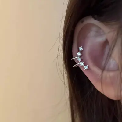 Strass-Ohrclip ohne Piercing
