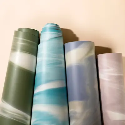 Kontrast-PU-Yogamatte aus Naturkautschuk, dick, rutschfest