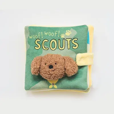 Pet Sniffing Book, Puzzle Toy for Cats and Dogs, Plush with Squeaker - 9