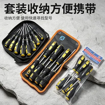 Screwdriver set, magnetic, slotted and Phillips bits