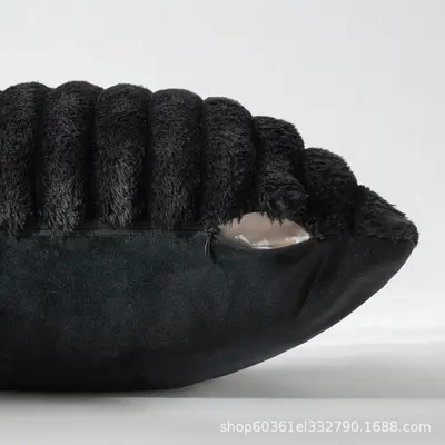 Hasenfell-Kissenbezug Streifen Plüsch Nordischer Stil Sofa-Kissen ins-Stil Wohndekor Streifen Dekoration Hasenfell-Kissenbezug