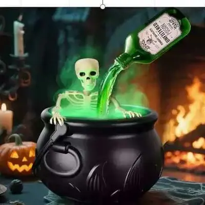 Halloween Festival Decoration Magic Floating Bottle and Diffuser - Black Witch Bowl HocusPocus Party