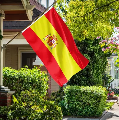 F955 spot 90*150cm 3*5ft Spanish flag No. 4 polyester flag Spain Flag
