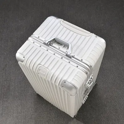 Heavy-Duty Aluminum Frame Trolley Luggage with Swivel Wheels Large Capacity Travel Suitcase International Check-in Luggage Tool Case 32 Inch - 8