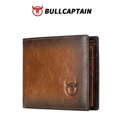 Men's Genuine Leather Short Wallet, Anti-Theft, Multi-Card Slots, Soft Cowhide - 8