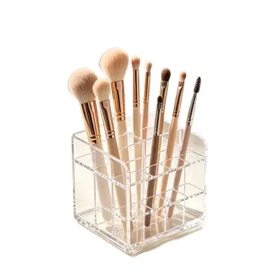 Clear acrylic storage box for cosmetics and accessories - 6