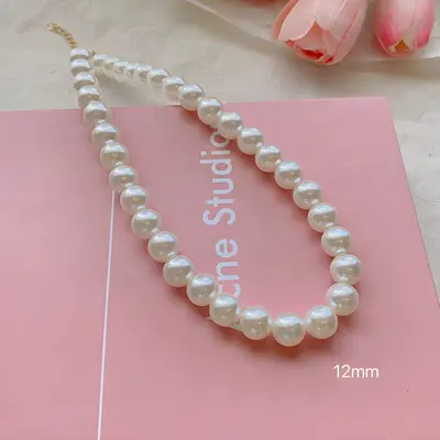 French Luxury Faux Pearl Necklace for Women ins High-End Elegant Versatile Collarbone Chain Trendy Neck Chain - 11