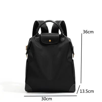 Women's Lightweight Nylon Laptop Backpack, Large Capacity - 10