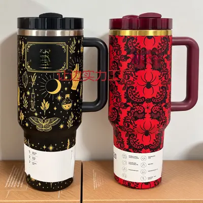 40 oz paslanmaz çelik buz bardağı, saplı, 304, pipetli