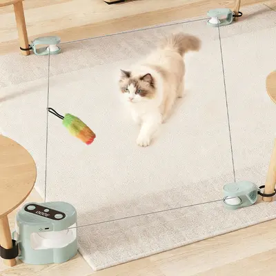 Cat toy, bird sound, remote control, interactive play