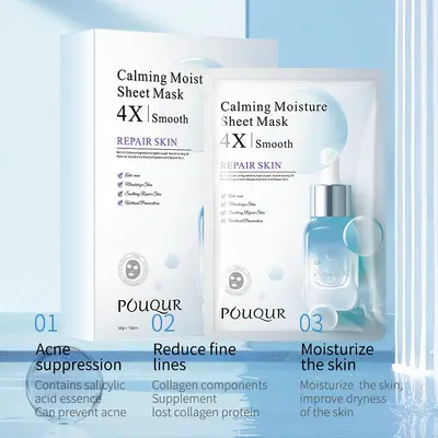 All-English Collagen/Niacinamide/Soothing Hydrating Facial Mask - Wholesale for Export