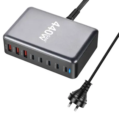 Cross-border 440W Desktop Charging Station, 440W Multi-port USB Multifunctional Fast Charger 440W Gallium Nitride Charger - 10