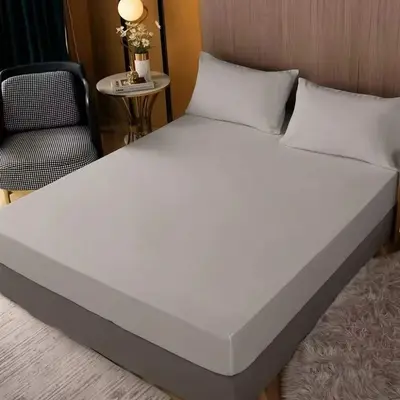 Full Wrap Dust-Proof Mattress Cover Set, 3 Pieces, Solid Color - 10