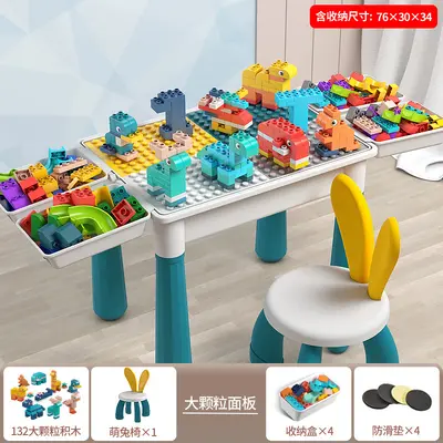 Large Building Block Table for Kids, DIY Educational Learning Desk - 9